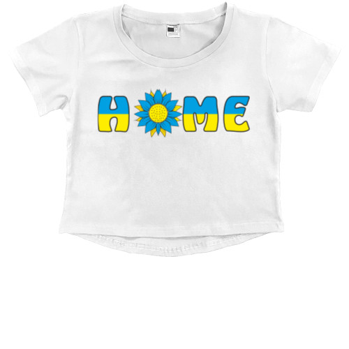 Kids' Premium Cropped T-Shirt - Дім Україна - Mfest