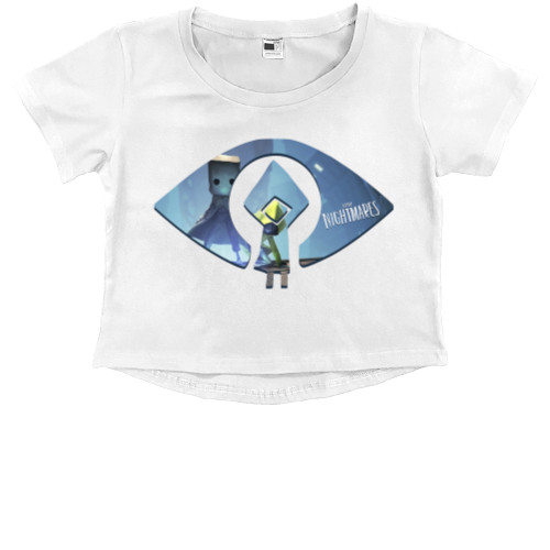 Kids' Premium Cropped T-Shirt - Little nightmares logo - Mfest