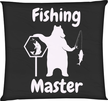 Подушка квадратная - Fishing Master, Love Fishing, Рыбалка - Mfest