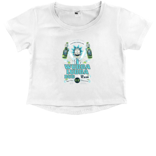 Kids' Premium Cropped T-Shirt - Wubba Lubba Dub Rum - Mfest