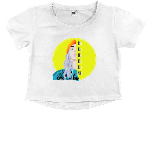 Kids' Premium Cropped T-Shirt - Billie Eilish Art 2 - Mfest