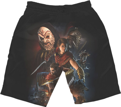 Men's Shorts 3D - Assassins Creed Odyssey Art - Mfest