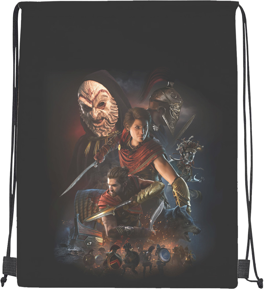 Drawstring Bag - Assassins Creed Odyssey Art - Mfest