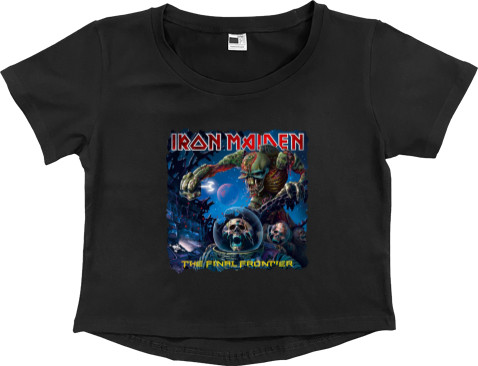 Women's Cropped Premium T-Shirt - iron maiden the final frontier - Mfest