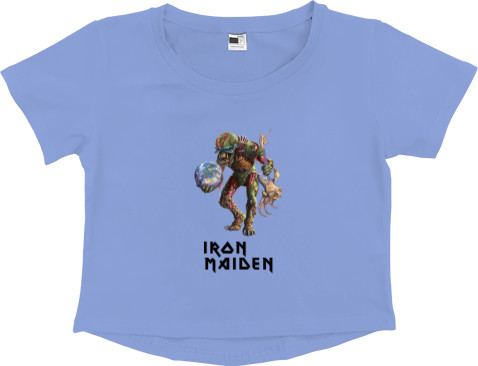 Women's Cropped Premium T-Shirt - iron maiden The Final Frontier - Mfest