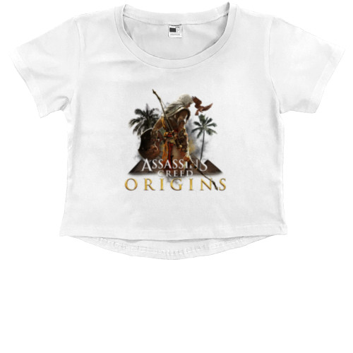 Kids' Premium Cropped T-Shirt - assassin's creed origins - Mfest