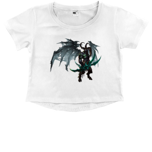 Kids' Premium Cropped T-Shirt - Иллидан - Mfest