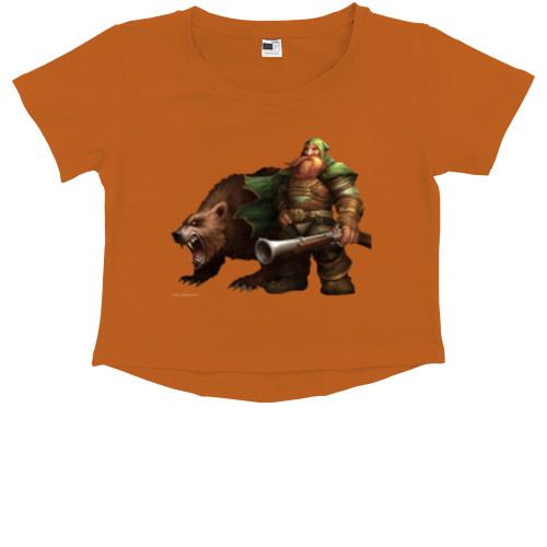 Kids' Premium Cropped T-Shirt - world of warcraft Герой 6 - Mfest