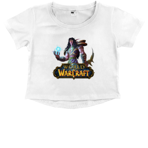 Kids' Premium Cropped T-Shirt - world of warcraft Герой 3 - Mfest