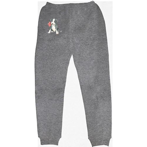 Men's Sweatpants - Собачка з трояндою - Mfest