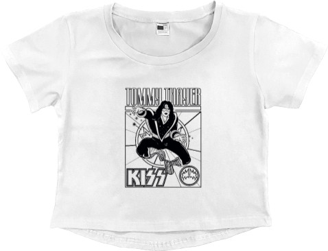 Women's Cropped Premium T-Shirt - KISS ART 3 - Mfest