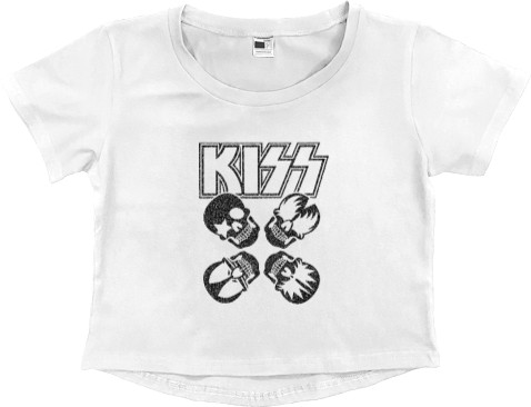 Women's Cropped Premium T-Shirt - KISS ART - Mfest