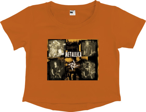 Women's Cropped Premium T-Shirt - Metallica принт 7 - Mfest