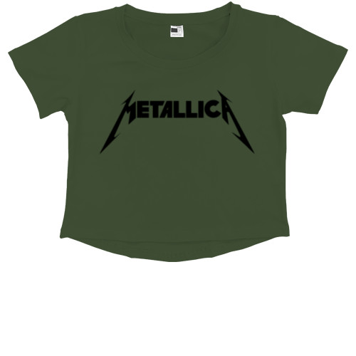 Metallica - Kids' Premium Cropped T-Shirt - Metallica принт 5 - Mfest