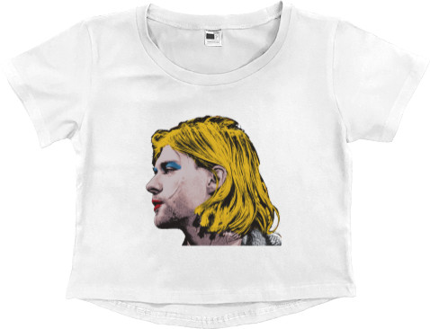 Women's Cropped Premium T-Shirt - Nirvana принт 6 - Mfest