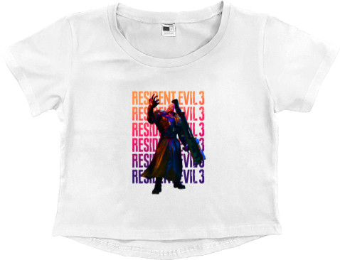 Women's Cropped Premium T-Shirt - Resident Evil 3 (2) - Mfest