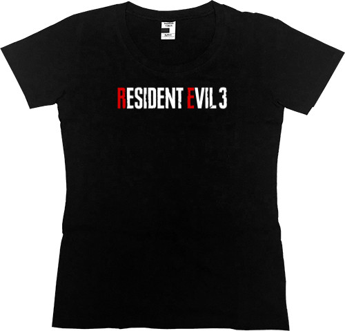 Women's Premium T-Shirt - Resident Evil 3 Logo - Mfest