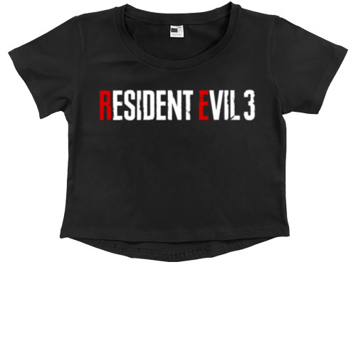 Kids' Premium Cropped T-Shirt - Resident Evil 3 Logo - Mfest