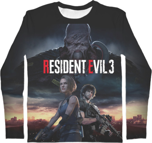 Men's Longsleeve Shirt 3D - Resident Evil 3 - Mfest