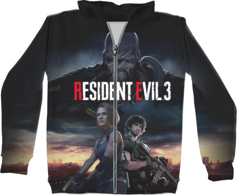 Unisex Zip-through Hoodie 3D - Resident Evil 3 - Mfest