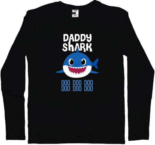 Футболка з Довгим Рукавом Чоловіча - Daddy Shark - Mfest