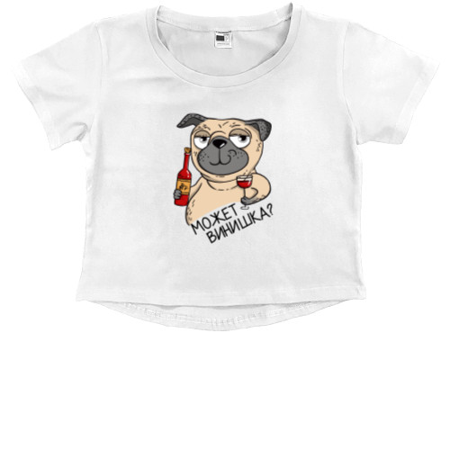 Kids' Premium Cropped T-Shirt - Может винишка? - Mfest