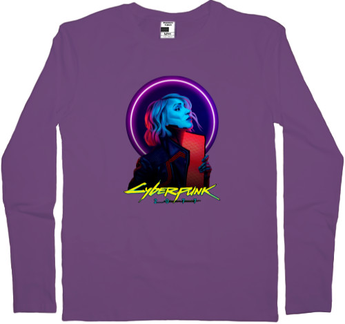 Men's Longsleeve Shirt - Cyberpunk 2077 Girl 5 - Mfest