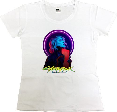 Women's Premium T-Shirt - Cyberpunk 2077 Girl 5 - Mfest