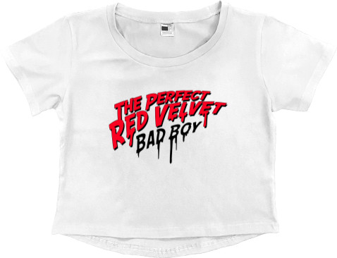 Women's Cropped Premium T-Shirt - Bad Boy (Red Velvet) - Mfest