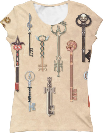 Women's T-Shirt 3D - Ключи Локков / Locke & Key 4 - Mfest