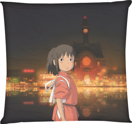 Square Throw Pillow - Унесённые призраками - Mfest