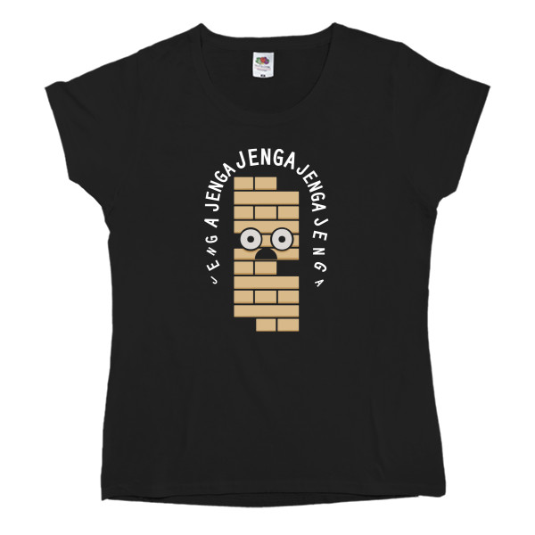 Women's T-shirt Fruit of the loom - Дженга / Jenga 3 - Mfest