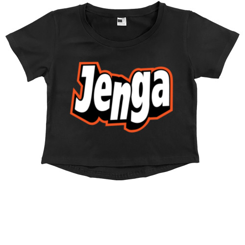 Kids' Premium Cropped T-Shirt - Дженга / Jenga - Mfest