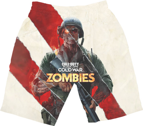 Men's Shorts 3D - call of duty black ops cold war zombies - Mfest