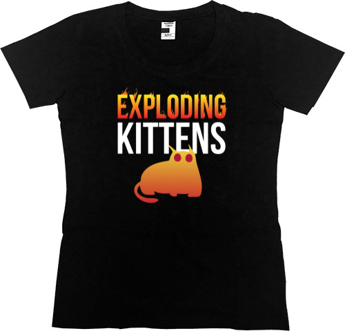 Футболка Преміум Жіноча - Взрывные котята / Exploding Kittens 3 - Mfest