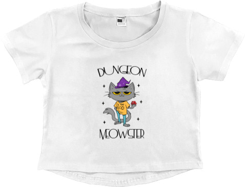 Women's Cropped Premium T-Shirt - Dungeon Meowster 2 - Mfest