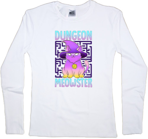 Футболка з Довгим Рукавом Жіноча - Dungeon Meowster 3 - Mfest