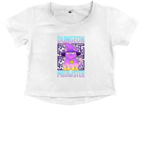 Kids' Premium Cropped T-Shirt - Dungeon Meowster 3 - Mfest