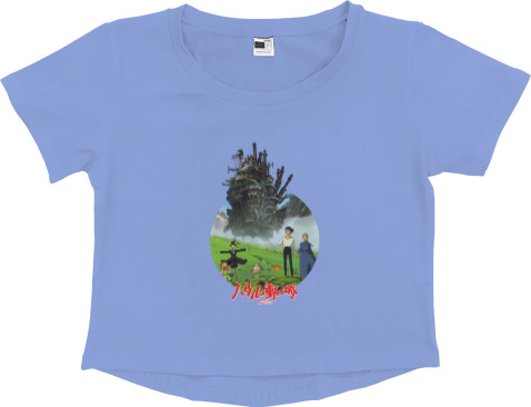 Women's Cropped Premium T-Shirt - Ходячий замок хаула / howls moving castle 6 - Mfest