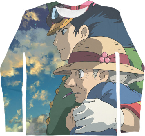 Kids' Longsleeve Shirt 3D - Ходячий замок хаула / howls moving castle 5 - Mfest