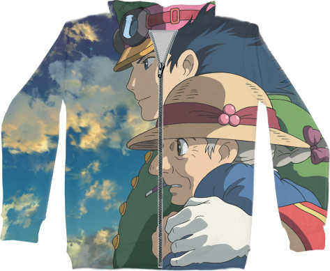 Unisex Zip-through Hoodie 3D - Ходячий замок хаула / howls moving castle 5 - Mfest