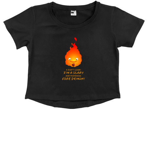 Kids' Premium Cropped T-Shirt - Ходячий замок хаула / howls moving castle 3 - Mfest