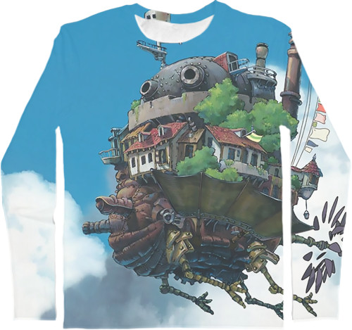 Kids' Longsleeve Shirt 3D - Ходячий замок хаула / howls moving castle - Mfest