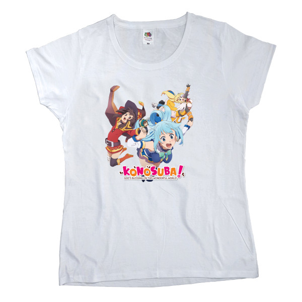 Women's T-shirt Fruit of the loom - КоноСуба / KonoSuba - Mfest