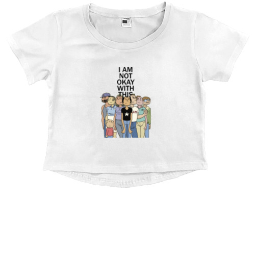 Kids' Premium Cropped T-Shirt - Мне это не нравится 4 / I Am Not Okay with This - Mfest