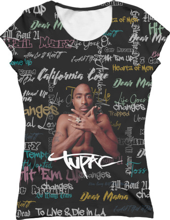 Women's T-Shirt 3D - 2Pac 7 - Mfest