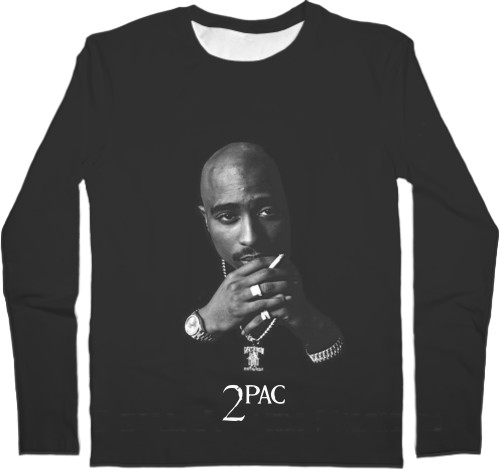 Лонгслив 3D Мужской - 2Pac 5 - Mfest