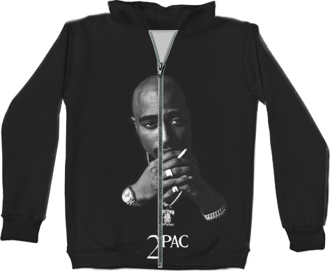 Unisex Zip-through Hoodie 3D - 2Pac 5 - Mfest