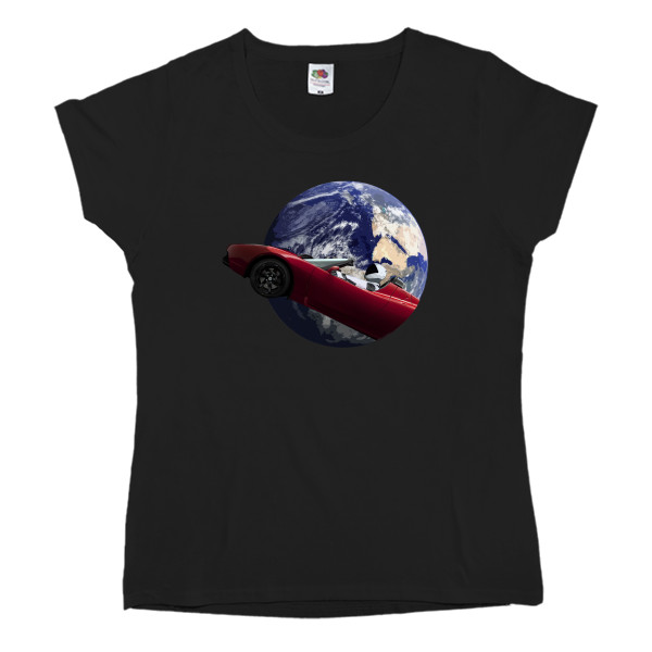 Women's T-shirt Fruit of the loom - Tesla Roadster SpaceX - Mfest