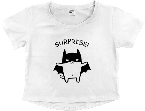 Women's Cropped Premium T-Shirt - Surprise Batman - Mfest